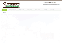 Tablet Screenshot of homesteadmortgagegroup.com